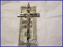 Antique German Religious Crucifix Skull Crossbones 6 1/2 Tall Rosary Cross Nice