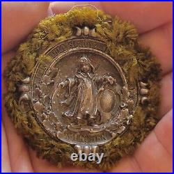Antique German Silver Religious Pin Brooch 2800s RARE