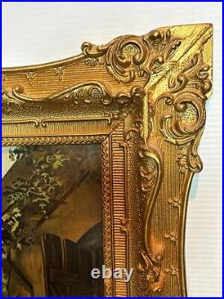 Antique Gold Ornate Wood Framed Print Religious Jesus Lamb of God Print 27 x 23