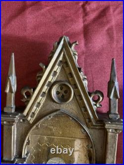 Antique Gothic Style Florentine Renaissance Religious Angels Wood Panels Plaque