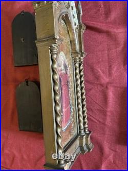 Antique Gothic Style Florentine Renaissance Religious Angels Wood Panels Plaque