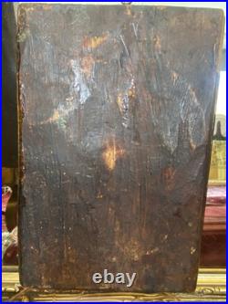 Antique Greek Icon Orthodox Christian Religious Virgin Mary Mother&Jesus Christ