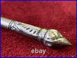 Antique Greek Orthodox Religious Spoon Ointment Baptism Silver Anointing Point Antique Greek Orthodox Religious Spoon Ointment Baptism Silver Anointing Point