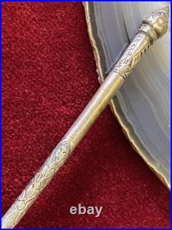 Antique Greek Orthodox Religious Spoon Ointment Baptism Silver Anointing Point Antique Greek Orthodox Religious Spoon Ointment Baptism Silver Anointing Point