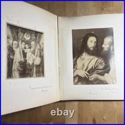 Antique Hand Made Religious Photo Album Religious Figueres & Seance - Z2