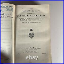 Antique Holy Bible British and Foreign Bible Society 1800's Hardcover Edition