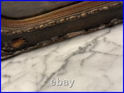 Antique Holy Family Chromolithography in Ornate Religious Frame Need Restoration