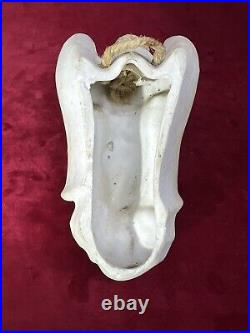 Antique Holy Water Font Bisques Angel Cherubs Putti Child Figurine Religious