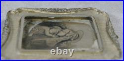 Antique Icon of Madonna and Child-Hand-Etched Religious Art in Ornate 800 Silver