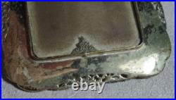 Antique Icon of Madonna and Child-Hand-Etched Religious Art in Ornate 800 Silver