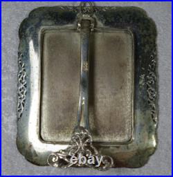 Antique Icon of Madonna and Child-Hand-Etched Religious Art in Ornate 800 Silver