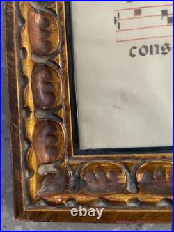 Antique Illuminated Gregorian Chant Manuscript on Vellum Framed Medieval Choir
