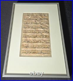 Antique Illuminated Quran Manuscript Leaf Persian Interlinear Gold Framed Koran