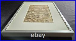 Antique Illuminated Quran Manuscript Leaf Persian Interlinear Gold Framed Koran