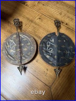 Antique Incolvmitas Pvblica Italian Lrg Bronze Medal Set Of 2,3 D Frames Pair