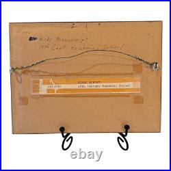 Antique Indian Sanskrit Manuscript Handwritten Leaf Devotional Text Framed