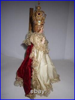 Antique Infant Of Prague 12 Jesus Statue Crown & Robes Catholic Religious