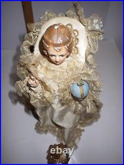 Antique Infant Of Prague 12 Jesus Statue Crown & Robes Catholic Religious