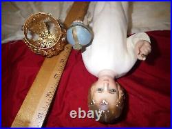 Antique Infant Of Prague 12 Jesus Statue Crown & Robes Catholic Religious