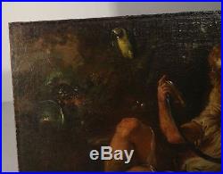 Antique Italian Dutch European Old Master Style Painting Samson Oil on Canvas