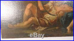Antique Italian Dutch European Old Master Style Painting Samson Oil on Canvas