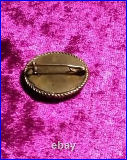 Antique Italian Micro Mosaic Brooch Vatican City St Peter's Square Rome