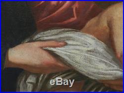 Antique Italian Old Master Painting Holy Family St John Baptist Mary 1600s