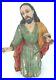 Antique-Jesus-Polychrome-Glass-Eyes-Wood-Statue-Hand-Carved-Religious-01-tkvl