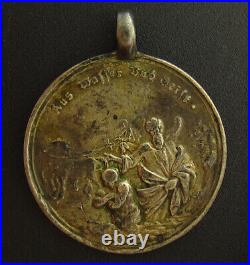 Antique John the Baptist Medal Religious Catholic German Of Water and Spirit