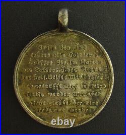 Antique John the Baptist Medal Religious Catholic German Of Water and Spirit