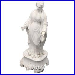 Antique Kingdom of Mary Blessed Virgin Figurine Statue Religious Church Cross