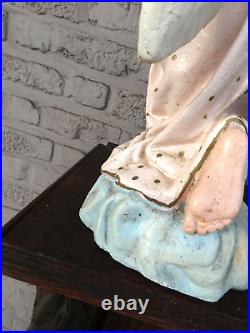 Antique LARGE kneeling Angel Religious sculpture statue rare