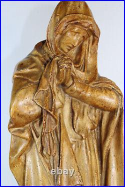 Antique Large ceramic NUREMBERG madonna statue figurine religious