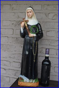 Antique Large chalk statue Religious SAINT RITA