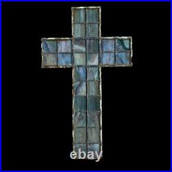Antique Leaded Stained Glass Religious Spiritual Holy Cross
