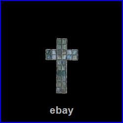 Antique Leaded Stained Glass Religious Spiritual Holy Cross