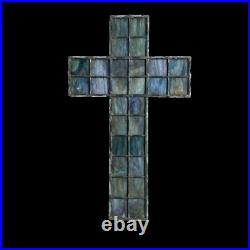 Antique Leaded Stained Glass Religious Spiritual Holy Cross