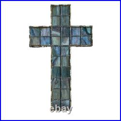 Antique Leaded Stained Glass Religious Spiritual Holy Cross
