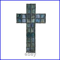 Antique Leaded Stained Glass Religious Spiritual Holy Cross