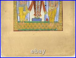 Antique Lord Shrinath Painting Hand Miniature Art Of Bikaner Old Religious Art
