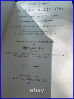 Antique Lot 4 Religious Works Of Josephus/Bible Looking Glass/Pope Pius 9th/poet