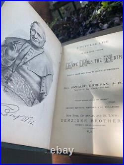 Antique Lot 4 Religious Works Of Josephus/Bible Looking Glass/Pope Pius 9th/poet