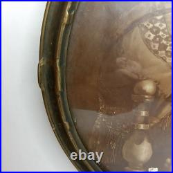 Antique Madonna Della Seggiola Raphael Round Framed Religious Art Print