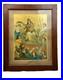 Antique-Madonna-of-Carmen-Religious-Lithograph-No-118-Framed-16x11-20thC-01-opd
