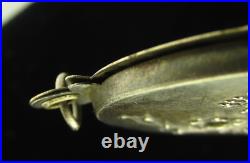 Antique Mary Medal Pendant Lourdes Slider Catholic Sliding Compact Mirror Antique Mary Medal Pendant Lourdes Slider Catholic Sliding Compact Mirror