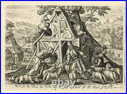 Antique Master Print-BAD-WICKED-SHEPHERDS-Goltzius-de Vos-1646