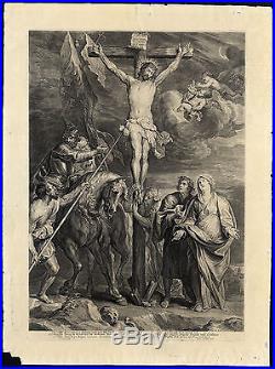 Antique Master Print-GOLGOTHA-CALVARY-CRUCIFIXION-CHRIST-Dijck-Bolswert-ca. 1800