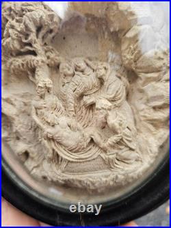 Antique Meerschaum Lamentation of christ religious wall plaque