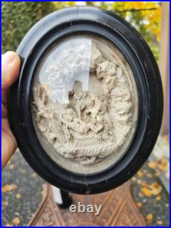 Antique Meerschaum Lamentation of christ religious wall plaque