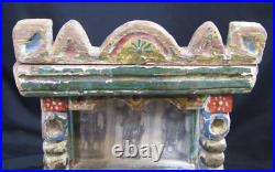 Antique Mexican Wood Nicho/shrine With 3 Wise Men Religious Artifact Antique Mexican Wood Nicho/shrine With 3 Wise Men Religious Artifact